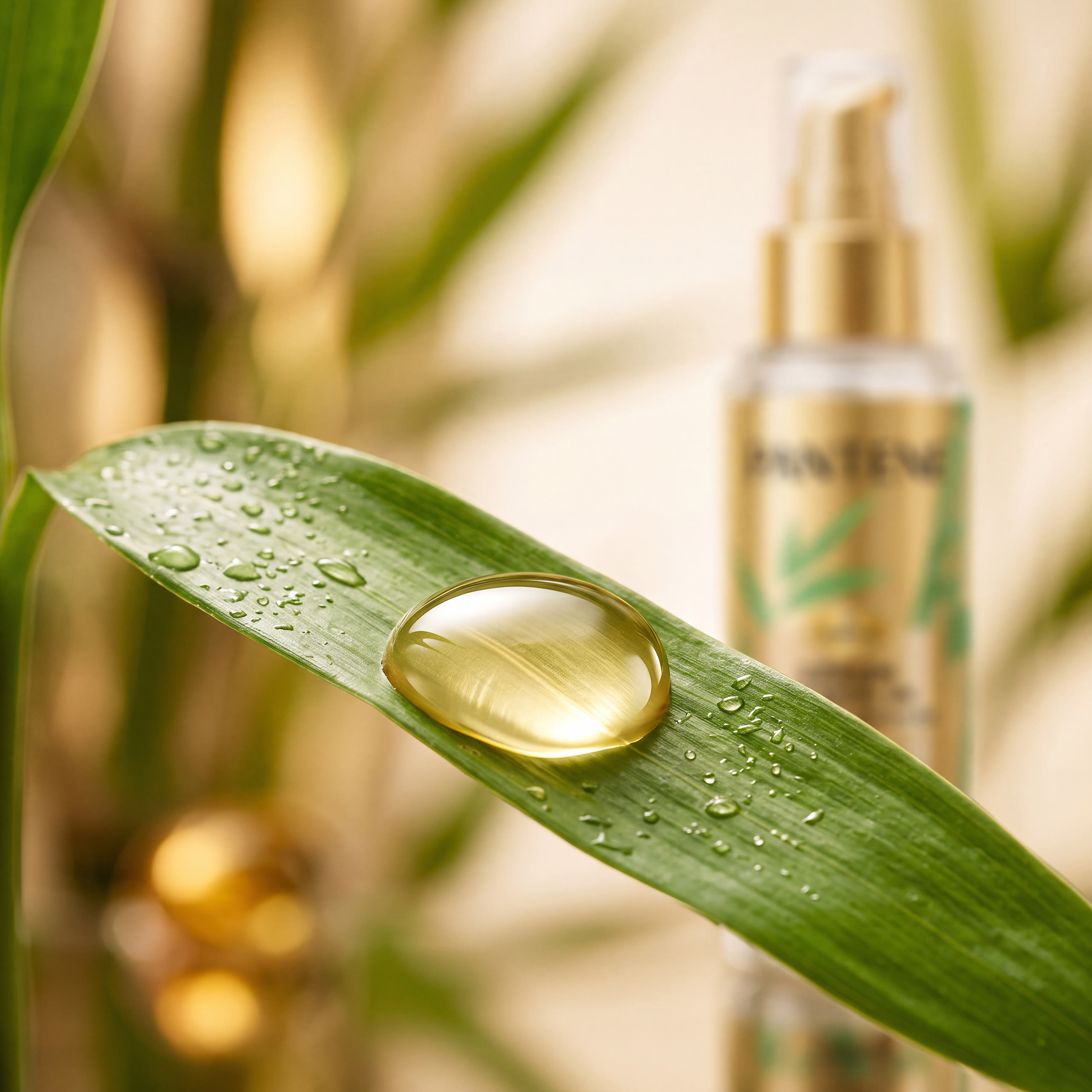 Pantene Sérum Bambu — still macro